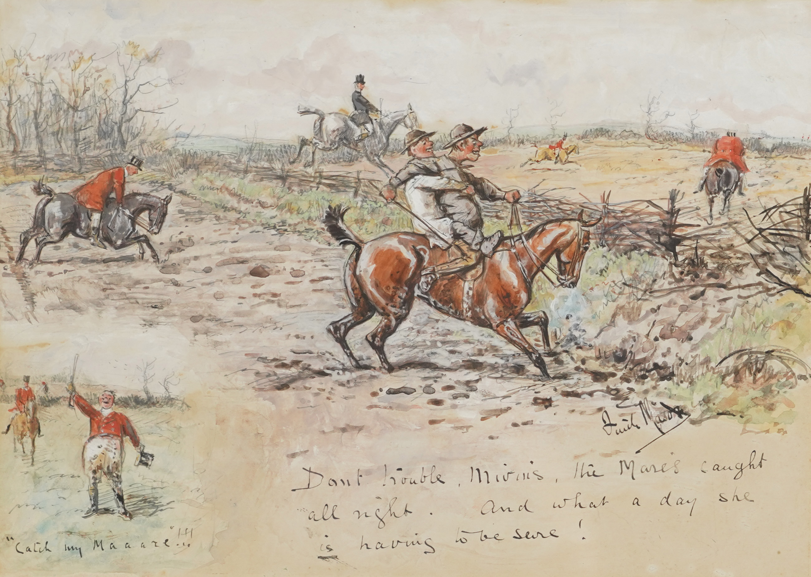 George Finch Mason (1850-1915), 'Catch my Maaaze!!!'